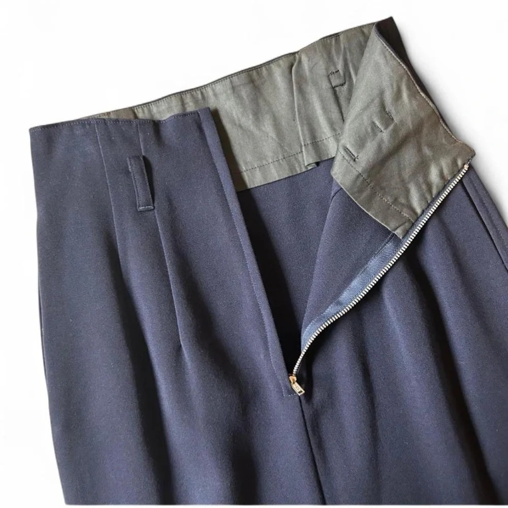 Yohji Yamamoto Y’s navy wool gabardine I-line midi skirt NWT deadstock vintage - Picture 6 of 8